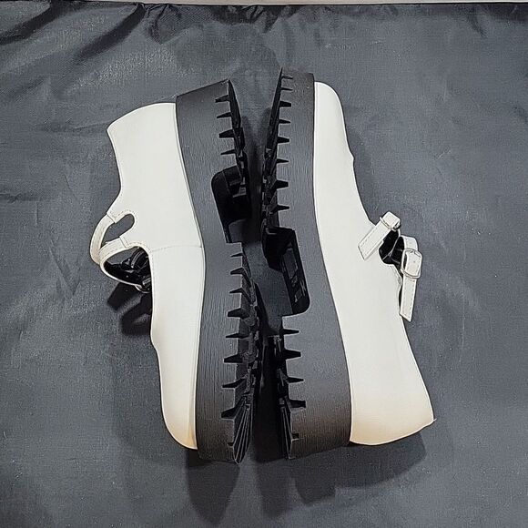 BRAND NEW BAMBOO DOUBLE BUCKLE DECOR FLATFORM MARY JANE SHOES - Picture 8 of 16